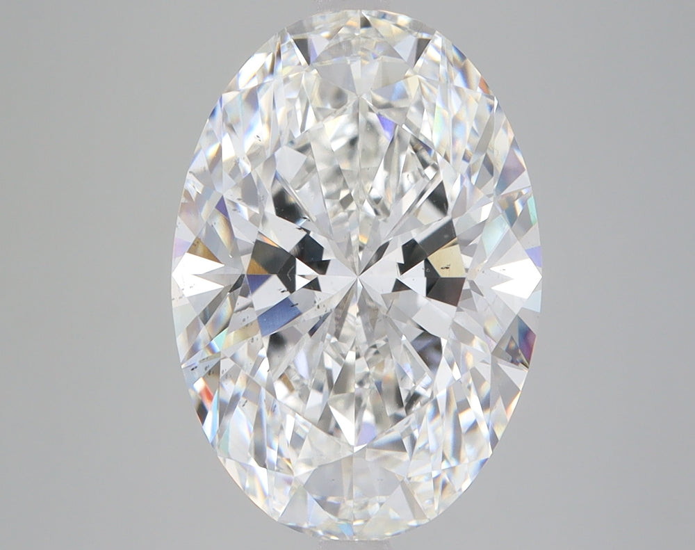 5.63 Carat Oval Lab Diamond with  Cut Diamond in 14KT  view 1

