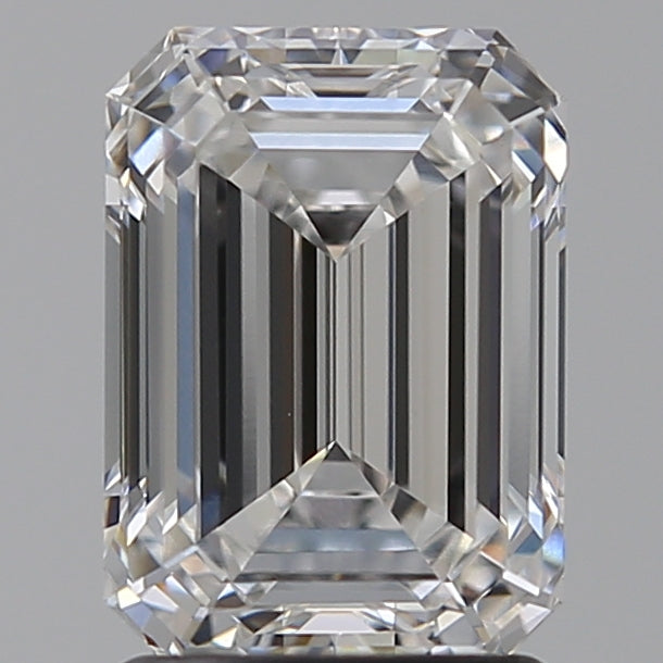 2.09 Carat Emerald Lab Diamond with  Cut Diamond in 14KT  view 1
