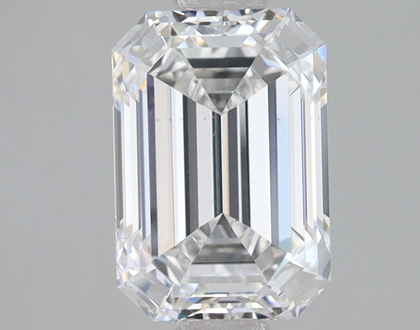 2.09 Carat Emerald Lab Diamond with  Cut Diamond in 14KT  view 1
