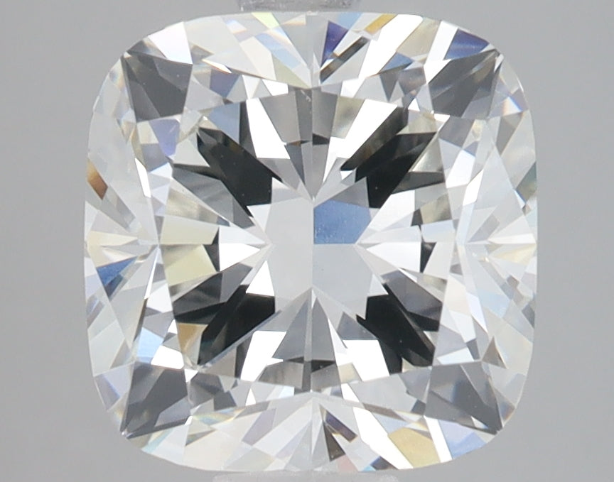 3.55 Carat Cushion Lab Diamond with  Cut Diamond in 14KT  view 1
