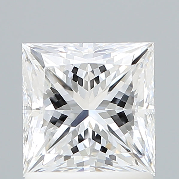 1.52 Carat Princess Lab Diamond with  Cut Diamond in 14KT  view 1
