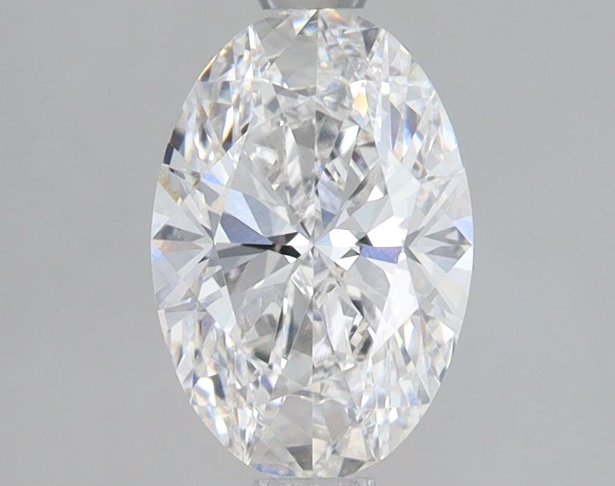 1.41 Carat Oval Lab Diamond with  Cut Diamond in 14KT  view 1
