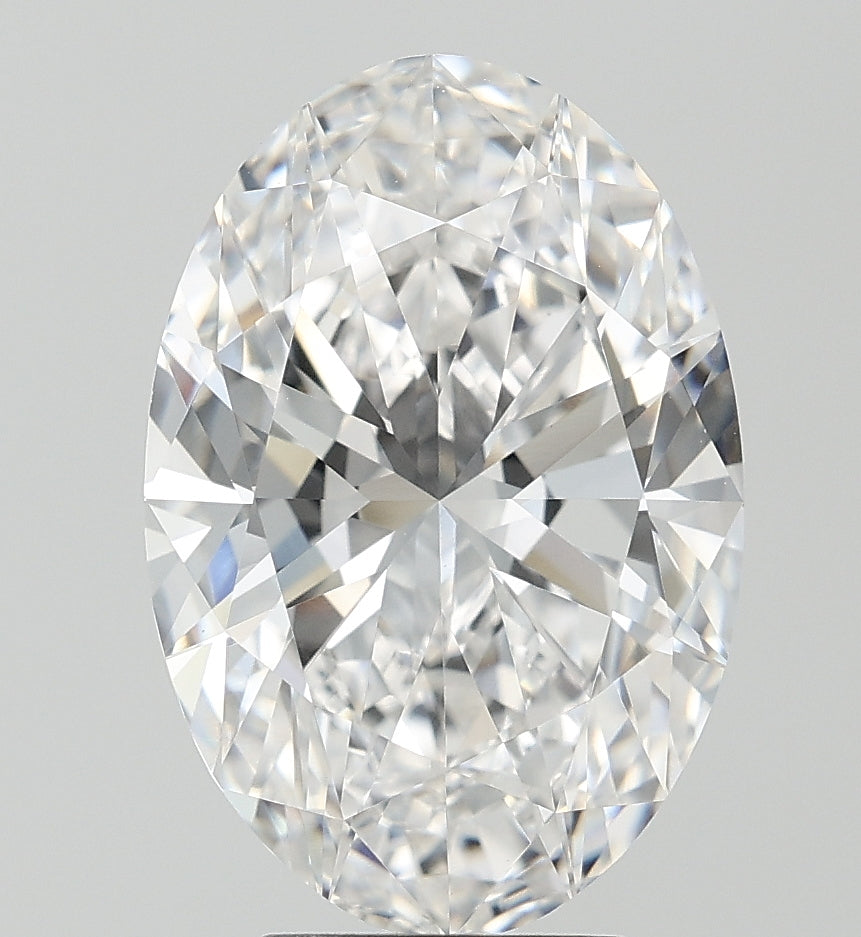 5.05 Carat Oval Lab Diamond with  Cut Diamond in 14KT  view 1
