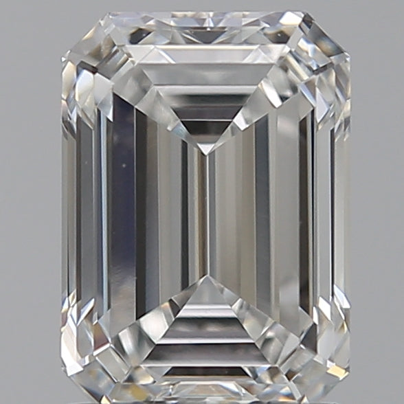 1.53 Carat Emerald Lab Diamond with  Cut Diamond in 14KT  view 1
