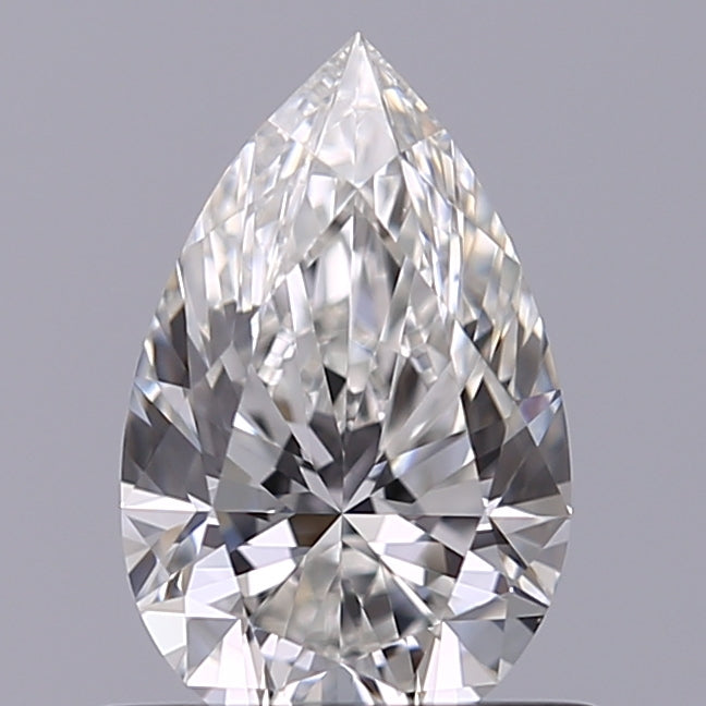 0.6 Carat Pear Natural Diamond with  Cut Diamond in 14KT  view 1
