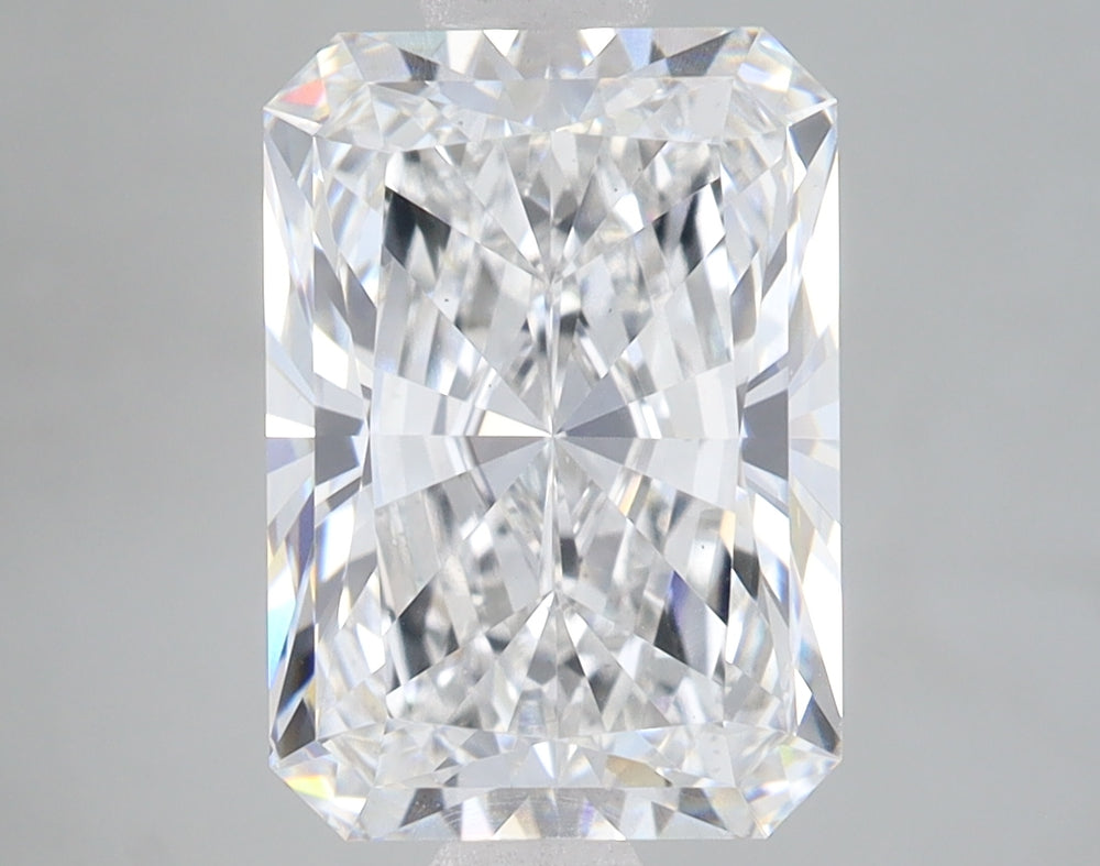 4.01 Carat Radiant Lab Diamond with  Cut Diamond in 14KT  view 1
