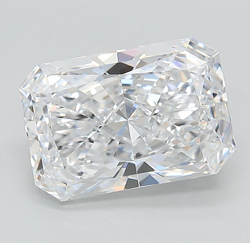 3.04 Carat Radiant Lab Diamond with  Cut Diamond in 14KT  view 1

