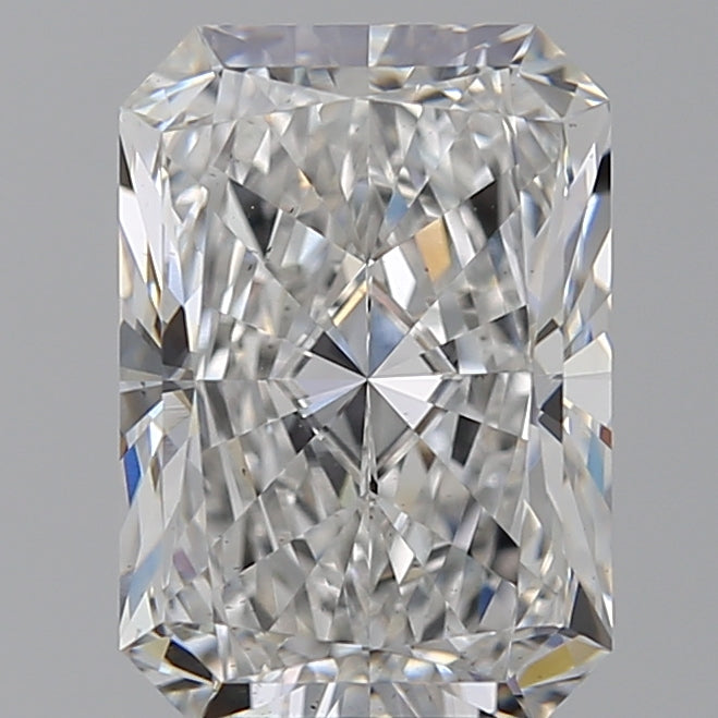 4.3 Carat Radiant Lab Diamond with  Cut Diamond in 14KT  view 1
