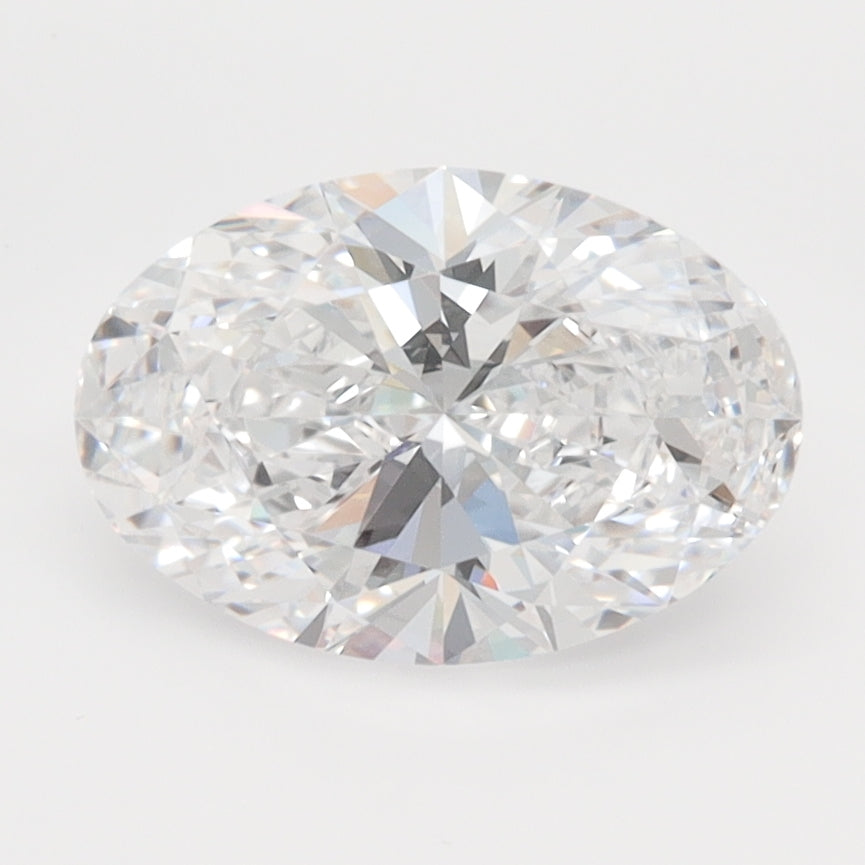 1.8 Carat Oval Lab Diamond with  Cut Diamond in 14KT  view 1
