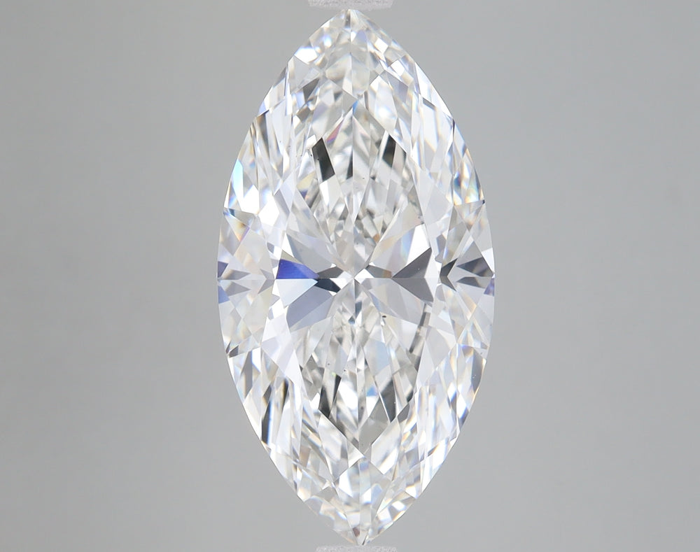 5.39 Carat Marquise Lab Diamond with  Cut Diamond in 14KT  view 1
