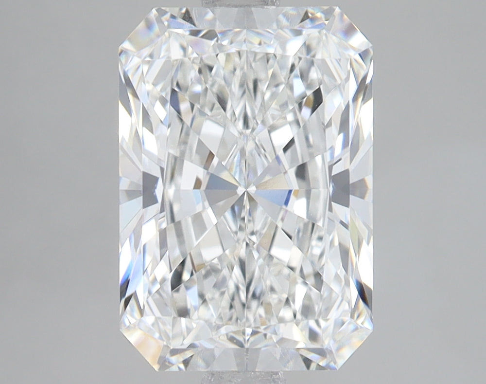 3.57 Carat Radiant Lab Diamond with  Cut Diamond in 14KT  view 1
