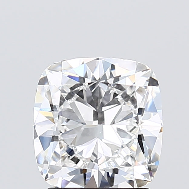2.03 Carat Cushion Lab Diamond with  Cut Diamond in 14KT  view 1
