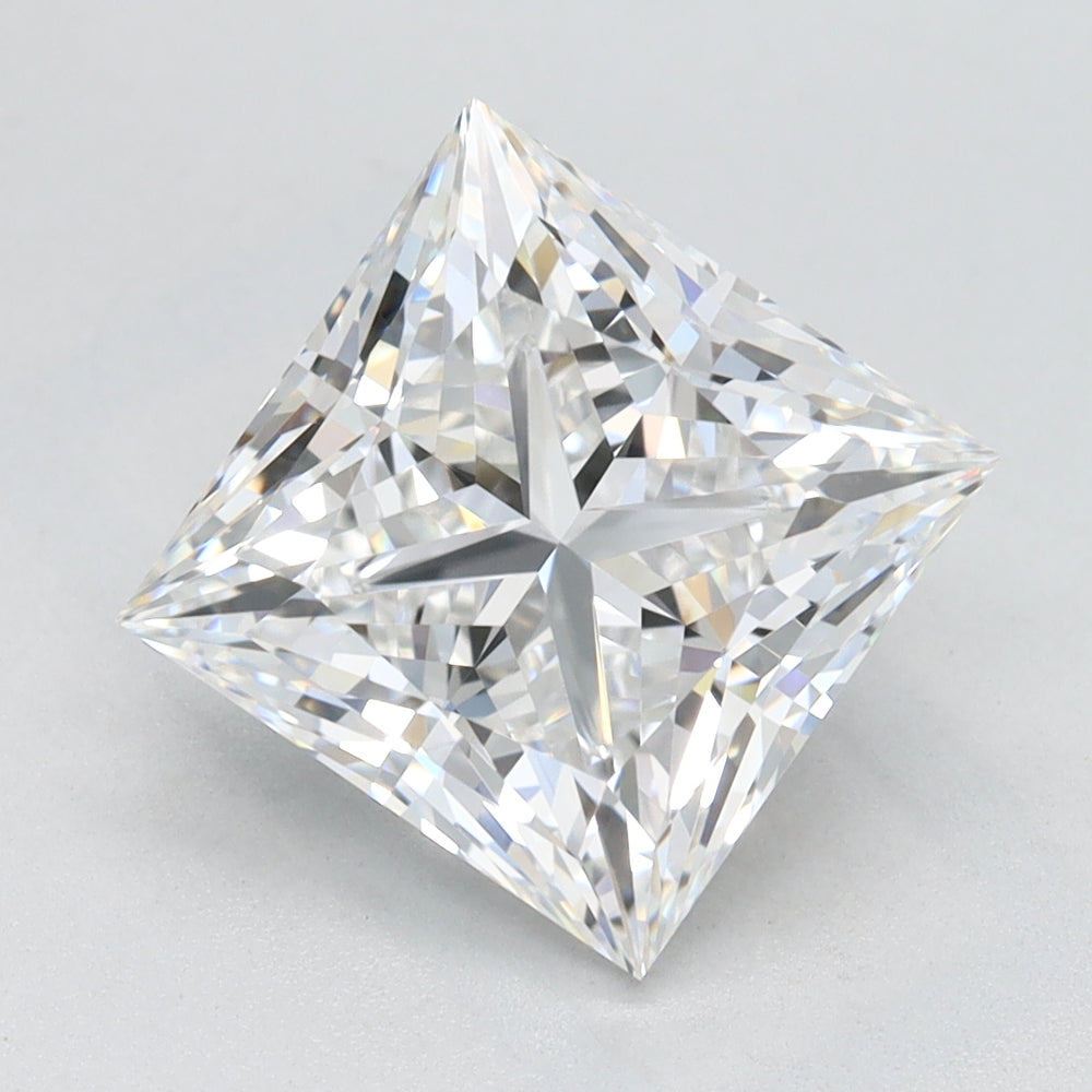 3.1 Carat Princess Lab Diamond with  Cut Diamond in 14KT  view 1
