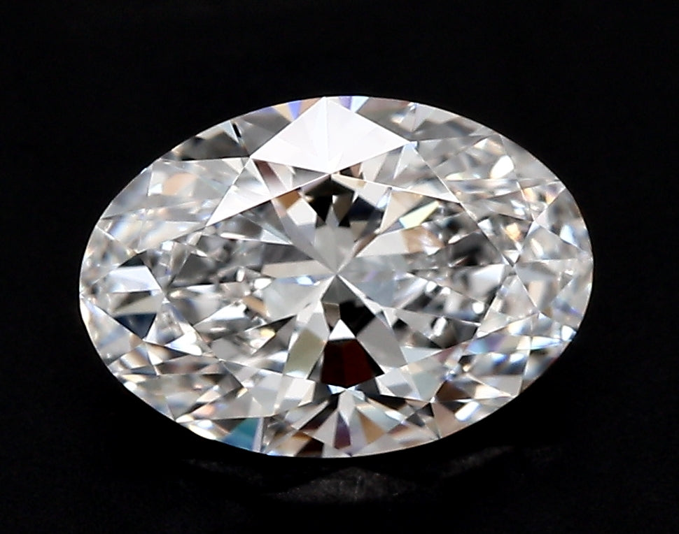 1.51 Carat Oval Lab Diamond with  Cut Diamond in 14KT  view 1
