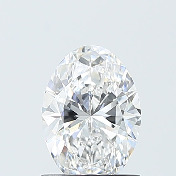 1.0 Carat Oval Lab Diamond with  Cut Diamond in 14KT  view 1
