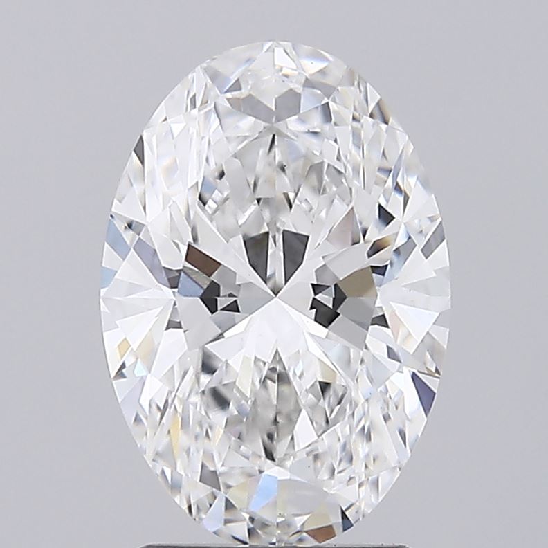 2.16 Carat Oval Lab Diamond with  Cut Diamond in 14KT  view 1
