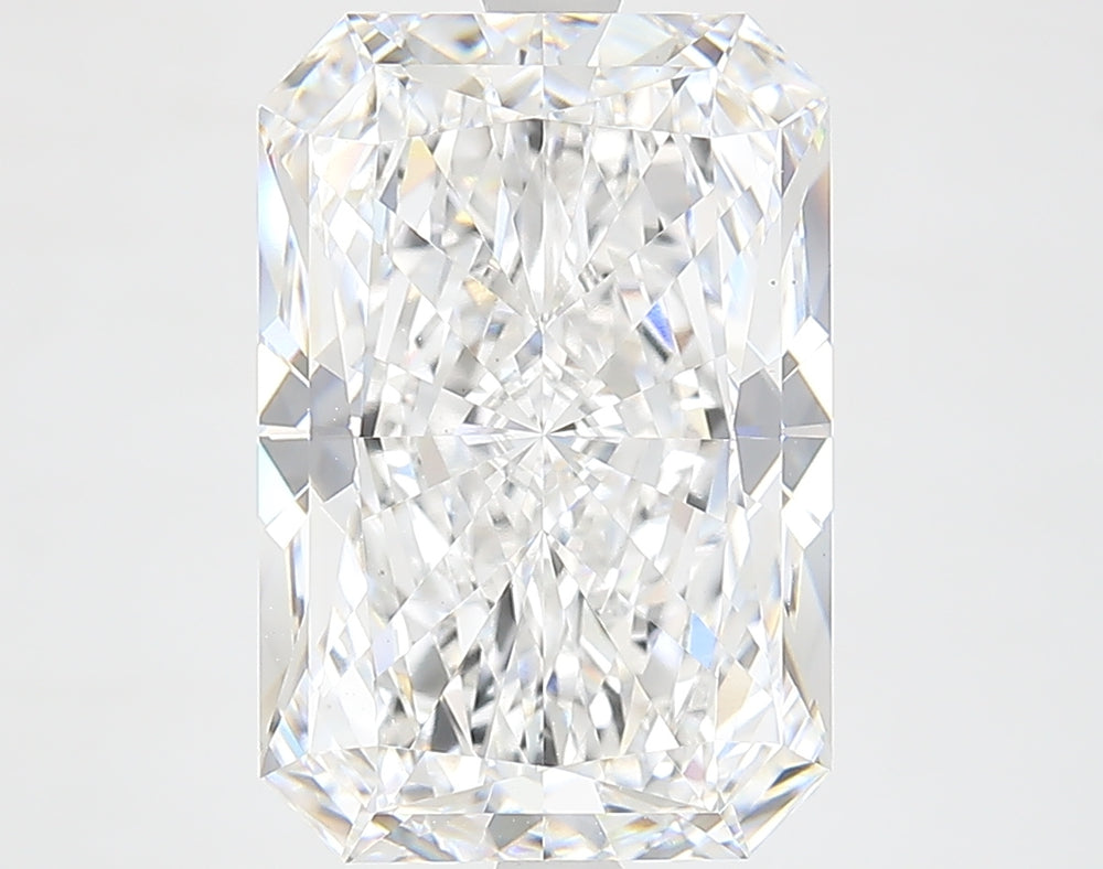 6.22 Carat Radiant Lab Diamond with  Cut Diamond in 14KT  view 1

