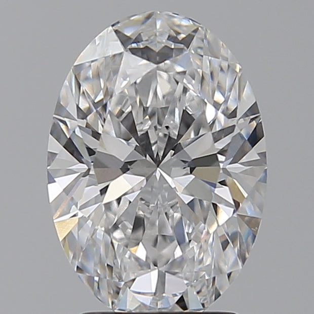 2.55 Carat Oval Lab Diamond with  Cut Diamond in 14KT  view 1
