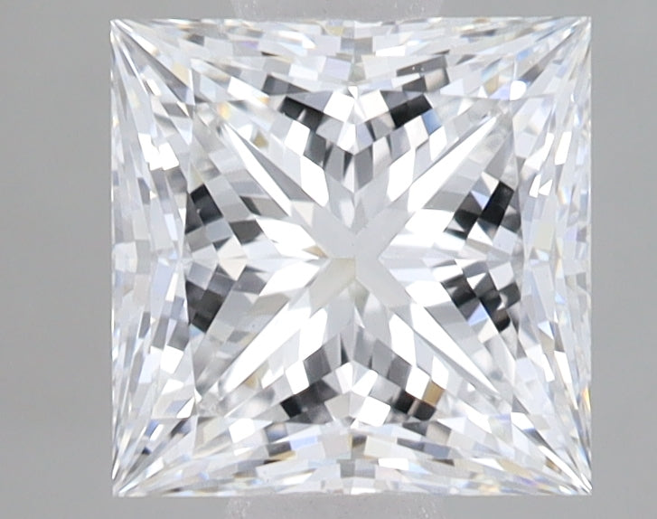 1.57 Carat Princess Lab Diamond with  Cut Diamond in 14KT  view 1
