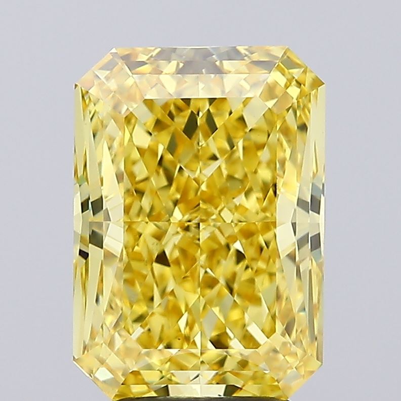 4.03 Carat Radiant Lab Diamond with  Cut Diamond in 14KT  view 1
