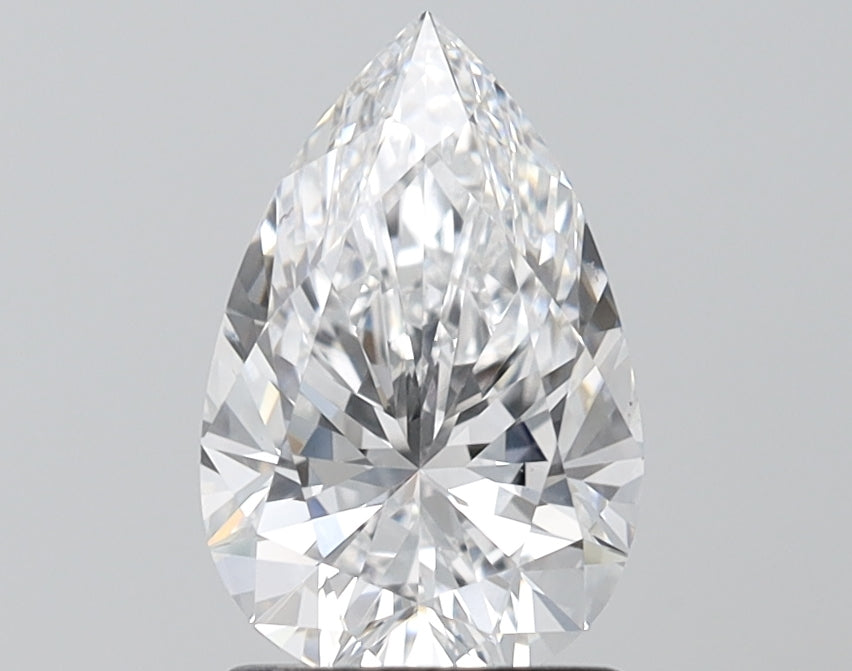 1.54 Carat Pear Lab Diamond with  Cut Diamond in 14KT  view 1
