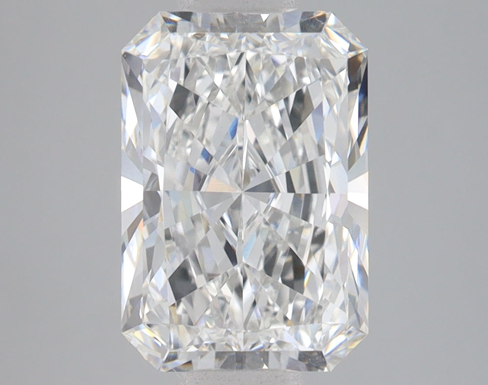 3.08 Carat Radiant Lab Diamond with  Cut Diamond in 14KT  view 1
