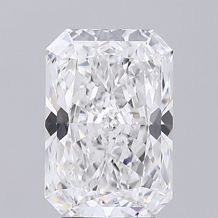 3.15 Carat Radiant Lab Diamond with  Cut Diamond in 14KT  view 1
