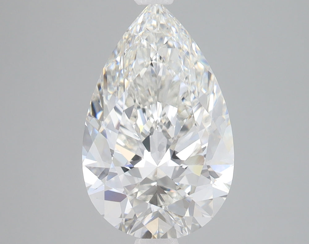 3.06 Carat Pear Lab Diamond with  Cut Diamond in 14KT  view 1
