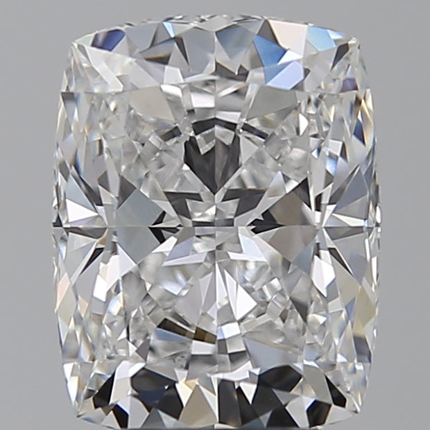 4.07 Carat Cushion Lab Diamond with  Cut Diamond in 14KT  view 1
