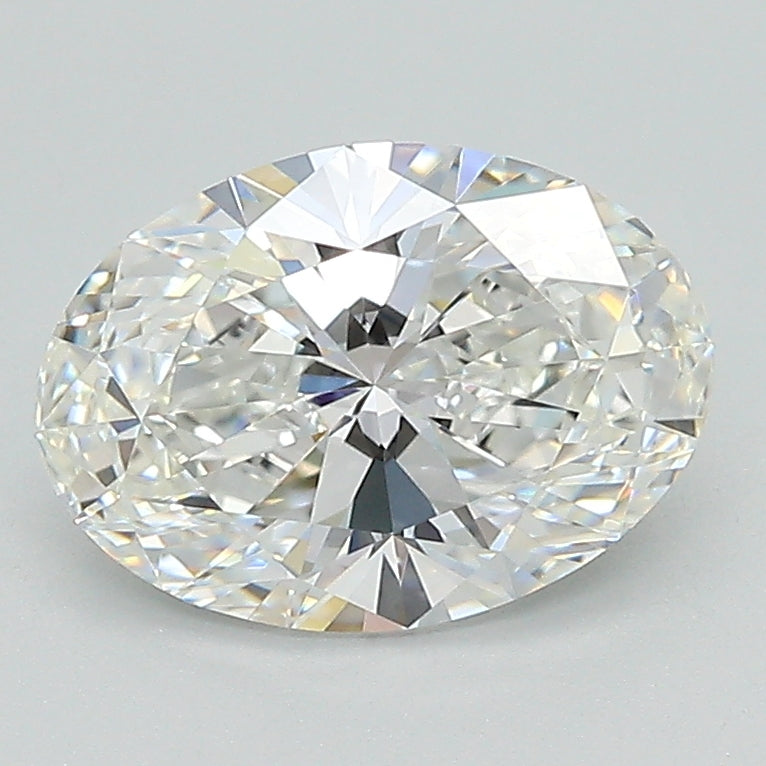 1.8 Carat Oval Lab Diamond with  Cut Diamond in 14KT  view 1
