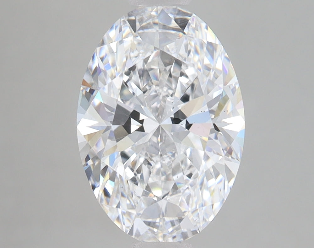 2.52 Carat Oval Lab Diamond with  Cut Diamond in 14KT  view 1
