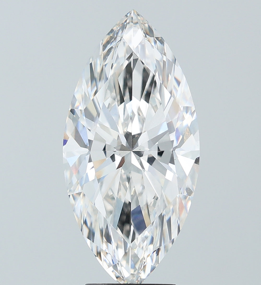 5.02 Carat Marquise Lab Diamond with  Cut Diamond in 14KT  view 1

