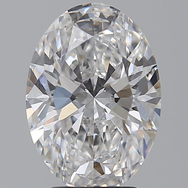 3.28 Carat Oval Lab Diamond with  Cut Diamond in 14KT  view 1
