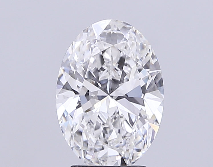 3.2 Carat Oval Lab Diamond with  Cut Diamond in 14KT  view 1
