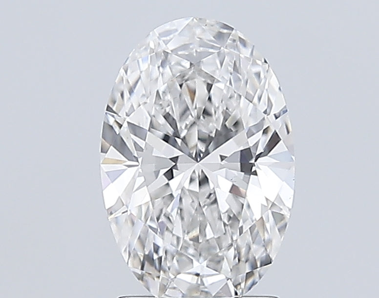 2.01 Carat Oval Lab Diamond with  Cut Diamond in 14KT  view 1
