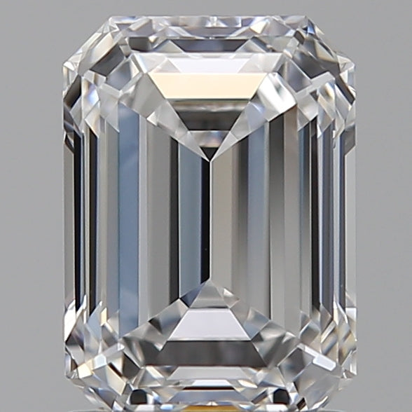 1.57 Carat Emerald Lab Diamond with  Cut Diamond in 14KT  view 1
