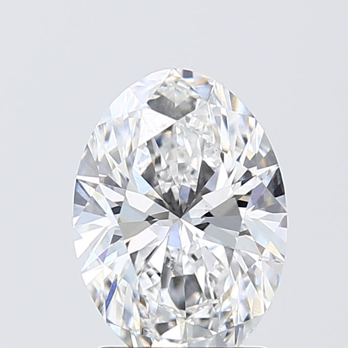 2.08 Carat Oval Lab Diamond with  Cut Diamond in 14KT  view 1
