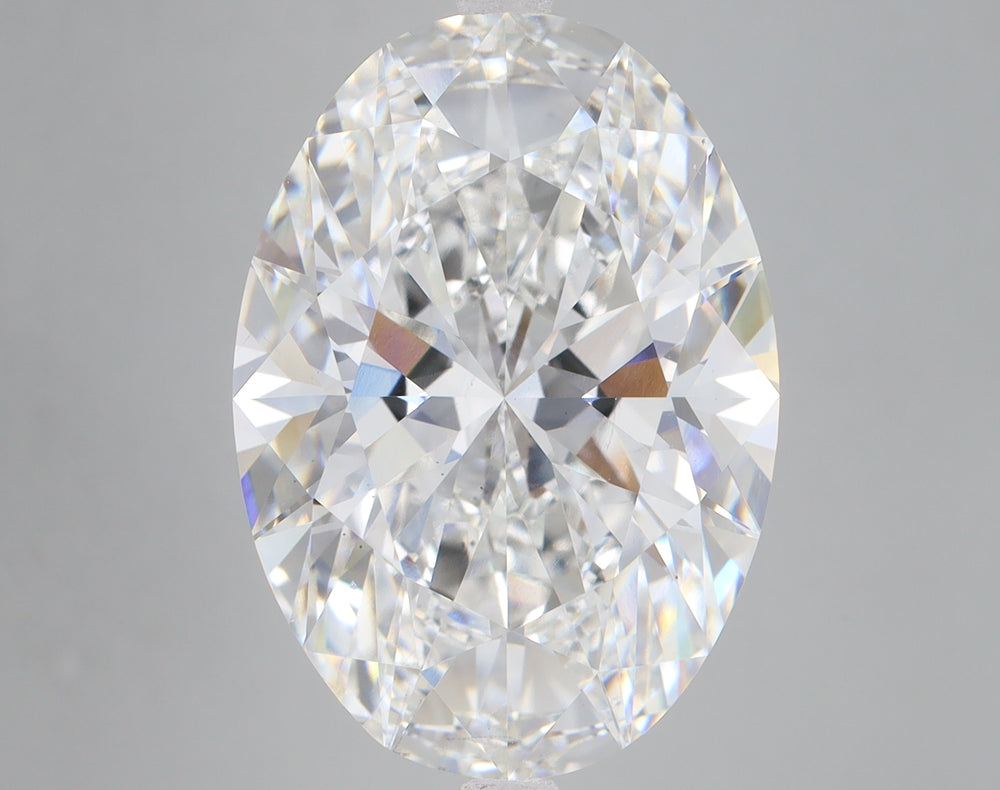12.49 Carat Oval Lab Diamond with  Cut Diamond in 14KT  view 1
