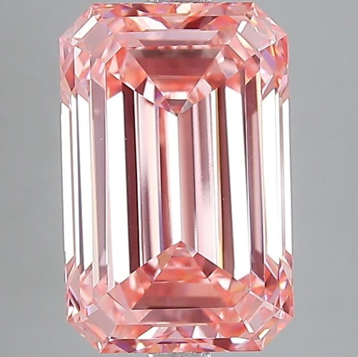 5.73 Carat Emerald Lab Diamond with  Cut Diamond in 14KT  view 1
