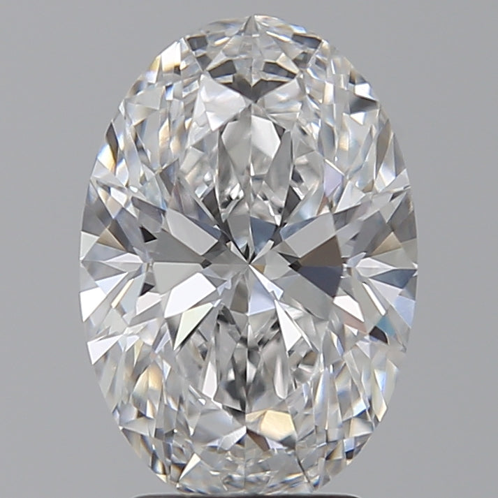 3.09 Carat Oval Lab Diamond with  Cut Diamond in 14KT  view 1
