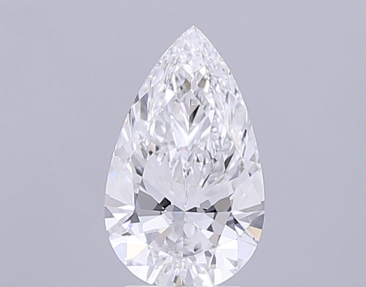 3.0 Carat Pear Lab Diamond with  Cut Diamond in 14KT  view 1
