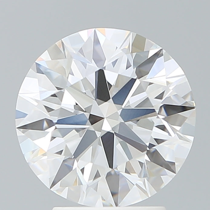 3.25 Carat Round Lab Diamond with  Cut Diamond in 14KT  view 1
