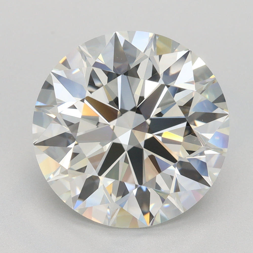 4.22 Carat Round Lab Diamond with  Cut Diamond in 14KT  view 1
