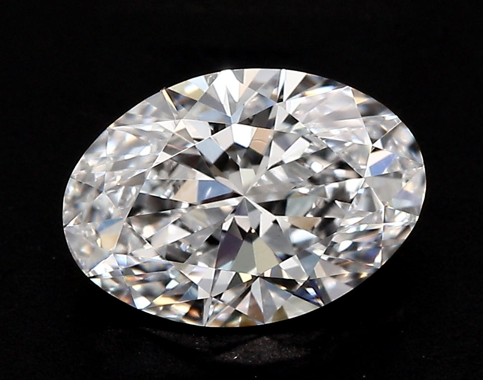 4.1 Carat Oval Lab Diamond with  Cut Diamond in 14KT  view 1
