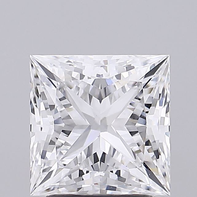 1.55 Carat Princess Lab Diamond with  Cut Diamond in 14KT  view 1
