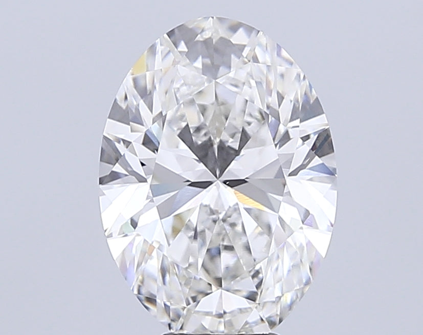 7.03 Carat Oval Lab Diamond with  Cut Diamond in 14KT  view 1
