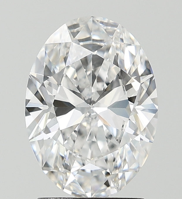 2.04 Carat Oval Lab Diamond with  Cut Diamond in 14KT  view 1
