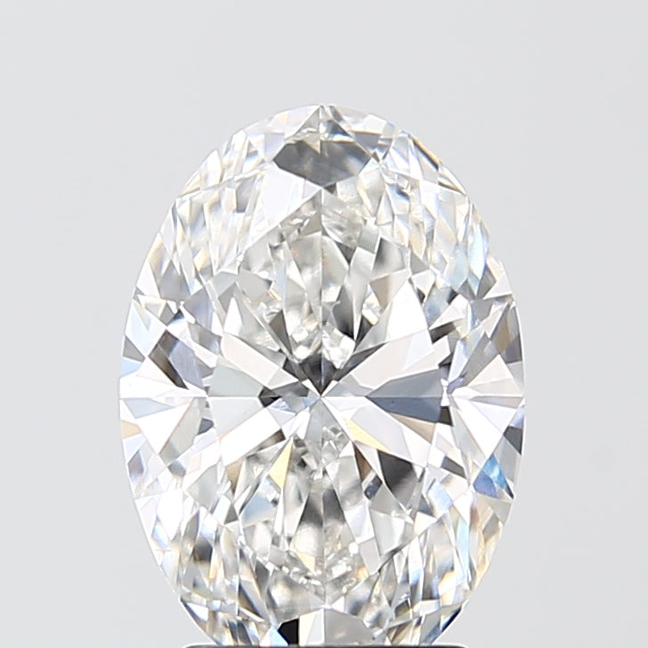 3.06 Carat Oval Lab Diamond with  Cut Diamond in 14KT  view 1
