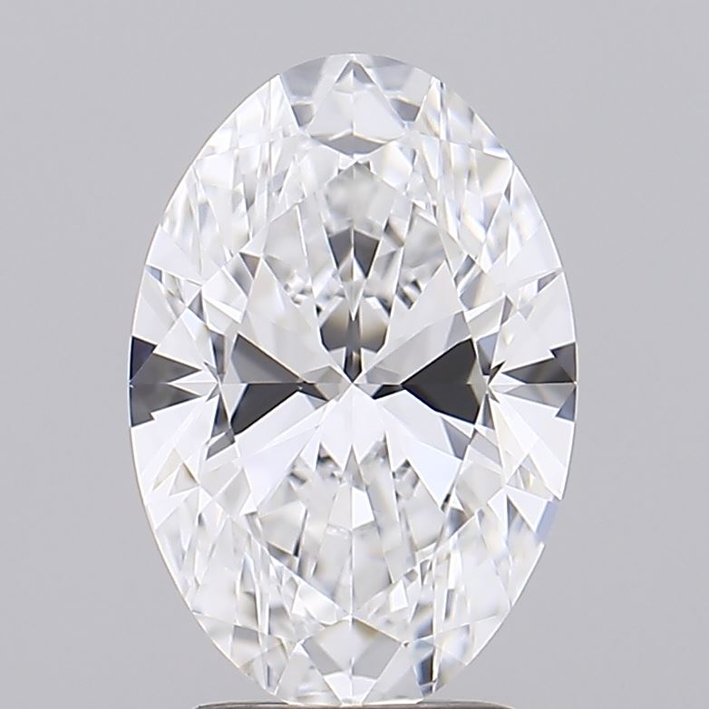 1.75 Carat Oval Lab Diamond with  Cut Diamond in 14KT  view 1
