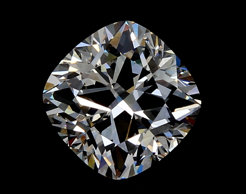 1.42 Carat Cushion Lab Diamond with  Cut Diamond in 14KT  view 1

